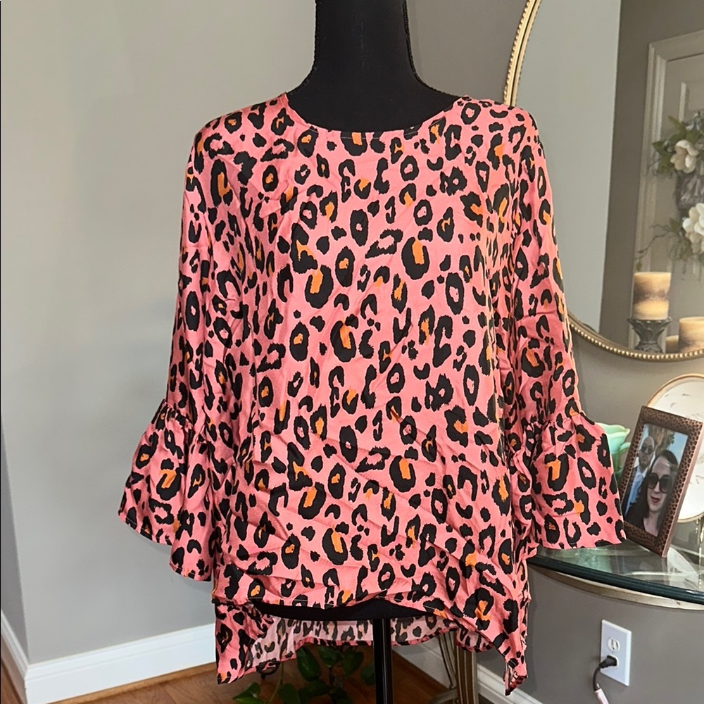 Leopard Print orange Women's Top